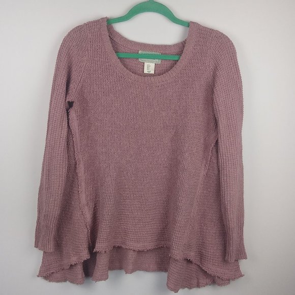 Ruby Moon Frayed Hem Knit Tunic Sweater sz S - Picture 1 of 5